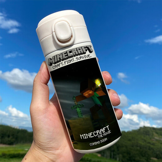 我的世界周边水杯 Minecraft保温杯史蒂夫苦力怕弹跳便携水壶颜LB 弹盖杯BW1283世界 450ml/ 默认/