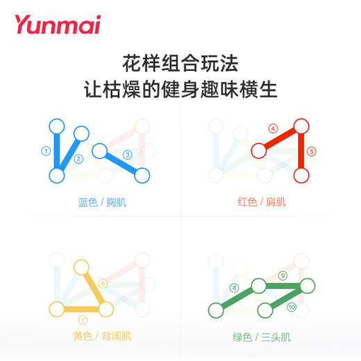 Yunmai YUNMAI push-up stand portable push-up board adjustable sports fitness puller arm strength machine muscle training unisex indoor and outdoor sporting goods