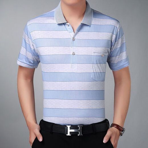 
Commander Xiong in summer, middle-aged and elderly men's short-sleeved T-shirts in summer 40-50-year-old middle-aged men's half-sleeved top Dad outfit Nanjia lapel d-sleeved 1504 red L size (50 size) recommended 90-120 Jin [Jin equals 0.5 kg]