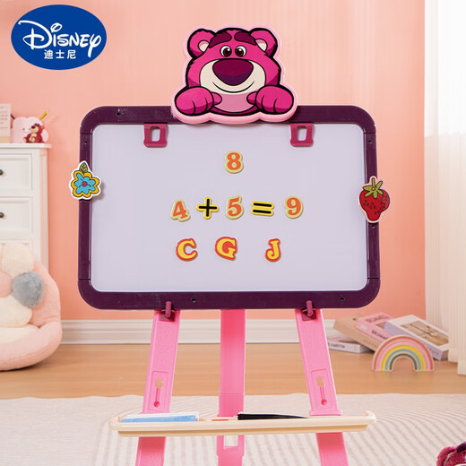 Disney Genuine Disney Strawberry Bär vertikaler Staffelei Multifunktionales Malboard Graffiti Malerei Schreibschalter Kinder Geschenkspielzeug Mickey Malerei Lernbrett: DS675