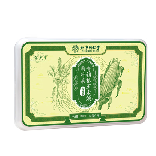 同仁堂（TRT）【官方正品】北京同仁堂青钱柳玉米须桑叶茶 薏苡仁橘皮山楂栀子葛根桑叶甘草菊花蒲公英等配料 青钱柳玉米须桑叶茶180g*6盒 花草茶