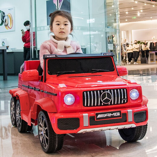米蚁奔驰6轮大g婴儿童电动汽车遥控摇摆可坐大人驾驶小孩宝宝玩具童车 烤漆黑+双电瓶软轮+六驱全部配置
