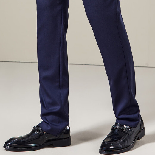 Antonio 50% worsted wool suit, light luxury business suit, men's two-piece groom's wedding formal suit, navy 50B (180/100B)