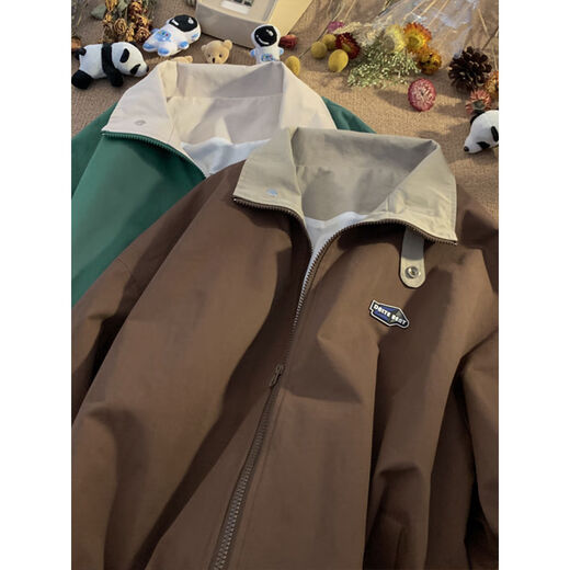 ZMEX brown coffee vintage American style work jacket men's summer spring and autumn national trend couple assault jacket men coffee color XL 125 to 135Jin Jin is equal to 0.5 kg