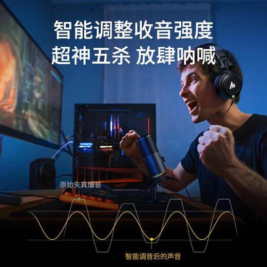 Maono Game Microphone Computer Microphone USB Live Broadcast Mobile Phone Noise Reduction Capacitor Mic Esports Peripheral Desktop Singing Radio Equipment DM30 DM30 Purple (Esports Game Mic Software Tuning)
