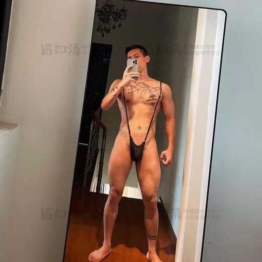 温诗欧长夜漫漫男性24新款性感透明角色扮演三点式男同男士专用自慰情趣 角色扮演三点式情趣内裤丁字裤