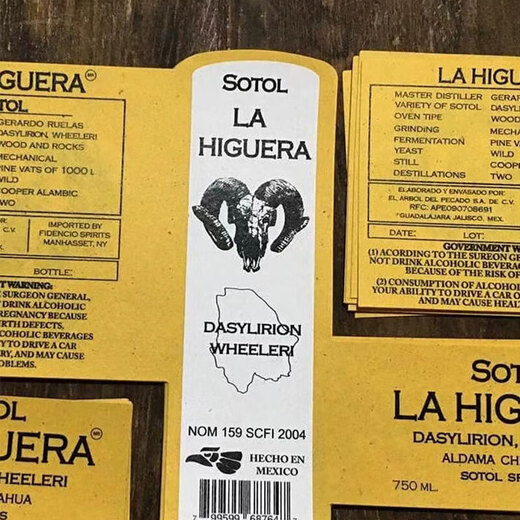 La Higuera Tequila Sotol Tequila mélange Base Wine Soto Deer Head Tequila 200 ml 1 bouteille