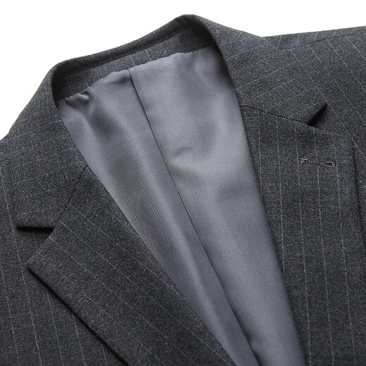 Announcement Bird Suit Men's Slim Business Professional Suit High-end Men's Striped Suit Wedding Banquet Dress Gray Plaid XXS