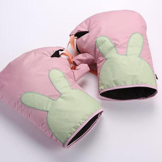 Tiannan Brothers (TNBROTHERS) Bicycle Handlebar Covers Winter Tram Warmth and Rainproof Electric Bicycle Windshield Gloves Cold and Waterproof Gray Rabbit Handlebar Covers Thickened Style