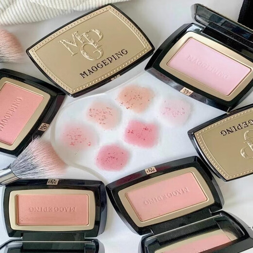 
MaoGEPING BEAUTY soft gauze blush sample packed 806/802/803 Pure early cherry cinnamon peach expanding color 818 nude pink peach [0.3g] send brush