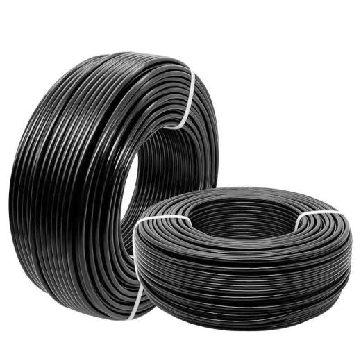 QIFAN wire and cable RVV3*2.5 square national standard 3-core power cord multi-stranded copper wire soft sheathed wire black 50 meters