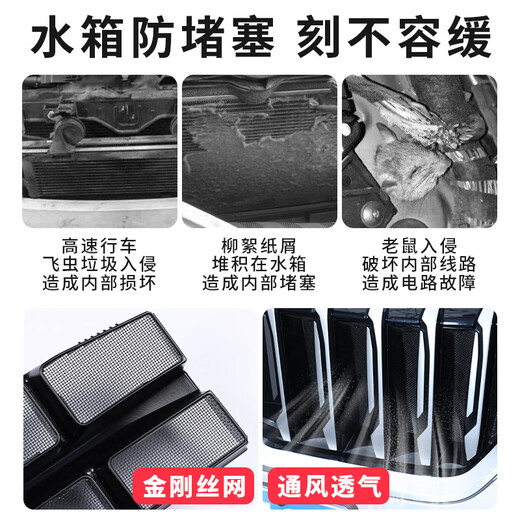Suitable for 23-24 BMW new X1 central grid buckle insect-proof net modified air intake protection water tank protection network BMW X1 upper insect-proof net M sports model BMW X12023-2024