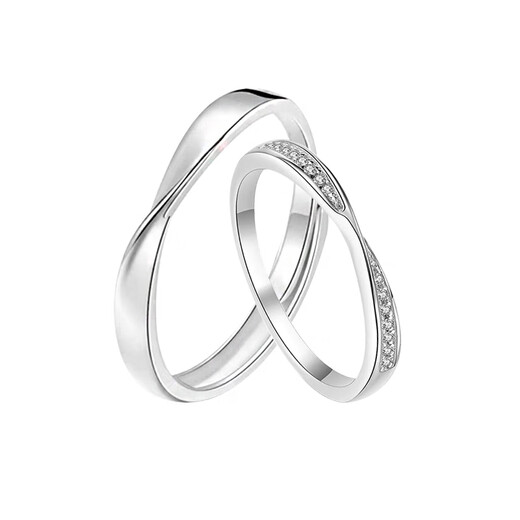 Pt950 platinum Möbius ring couple ring men's plain ring platinum diamond ring ring for men and women light luxury Möbius ring men's ring