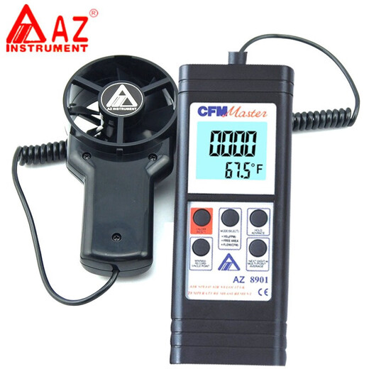 AZ便携式数字风速仪电子风速计高精度测风仪风速检测仪表 AZ9871打印风速风量温湿度湿球