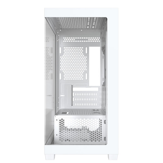 影驰极光3-M海景房电脑机箱白色（无立柱全视版/M-ATX/支持360水冷/快拆侧板/可装40系长显卡）