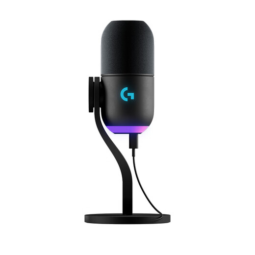 Logitech Yeti GX usb microphone desktop computer microphone dynamic microphone professional gaming RGB lighting effect Type-C interface Yeti GX black stand (intelligent noise reduction can block keyboard sound)