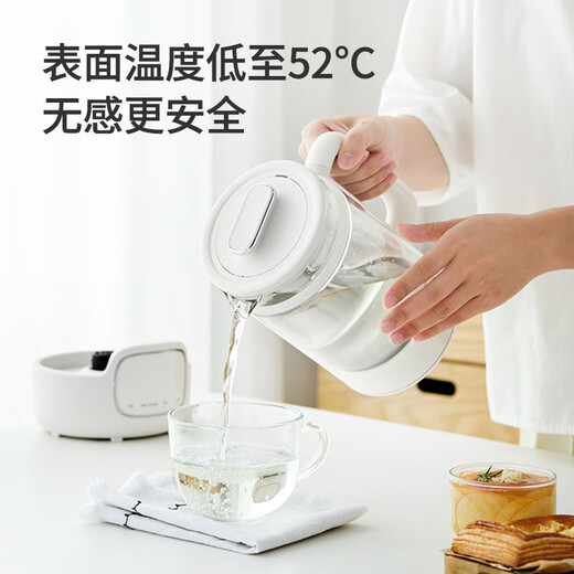 GLASSLOCK double-layer soft sound titanium heating plate health kettle constant temperature kettle office tea kettle 1L household flower tea kettle kettle electric kettle reservation 72h heat preservation