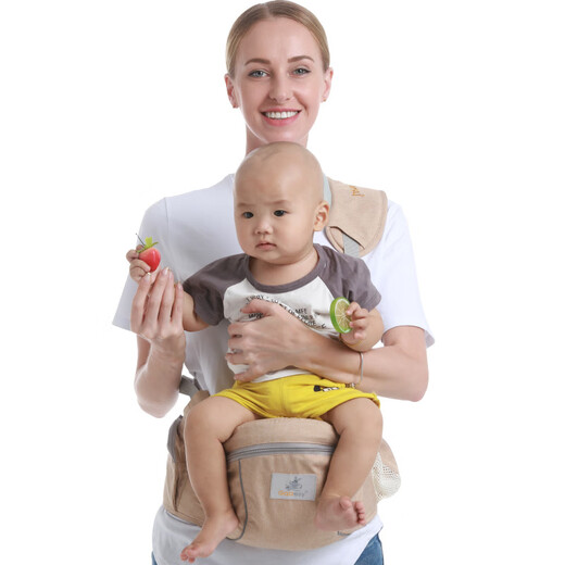 嘉贝星婴儿背带腰凳透气轻便宝宝腰凳儿童背带母婴用品 肩带+安全带灰
