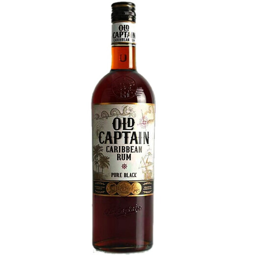 月氏人牙买加进口OLD CAPTAIN 加勒海俱乐部黑朗姆酒 700mL 1瓶
