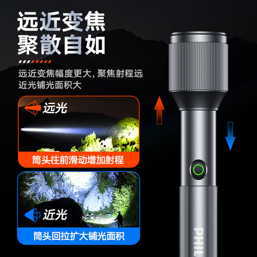 （）手电筒强光手电超亮超长续穿天家用巡逻军户外 [SFL6168]小巧便携14500LX