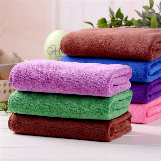 Special towels for housekeeping, cleaning rags, floor wiping tablecloths, scouring pads, housekeeping water-absorbing small square towels that are not easy to shed lint, pink 30x40cm, 5 pieces