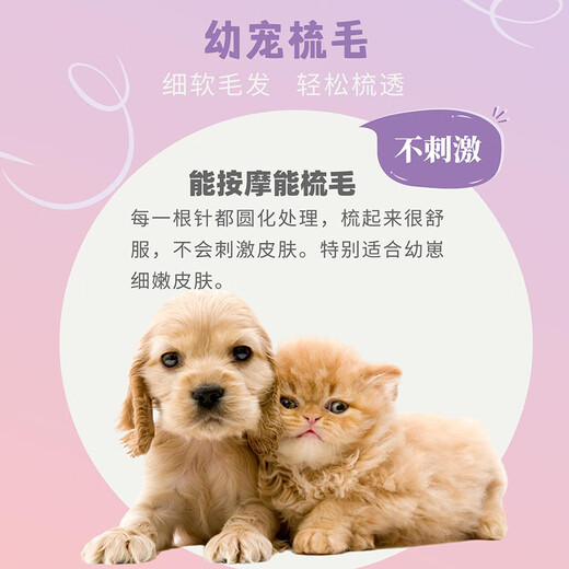 DELIGHT pet grooming comb, cat and dog comb, ragdoll cat knotting comb, Teddy Bichon dog grooming artifact, hair pulling comb, Silver Fox DL195 face comb 11cm-blue