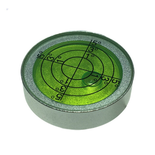 赛乐透金属水平泡高精度小型水准泡水平仪圆形气泡水平尺校正30x8 直径30*高度8MM银绿水