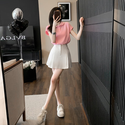 Xiao Yu (Xiaoyu) Frühlings- und Sommer 2025 Frauen zweiteiliger kurzer Kleid kleiner Mann, der A-förmige modische Temperament-Kleidung Bildfarbe trägt