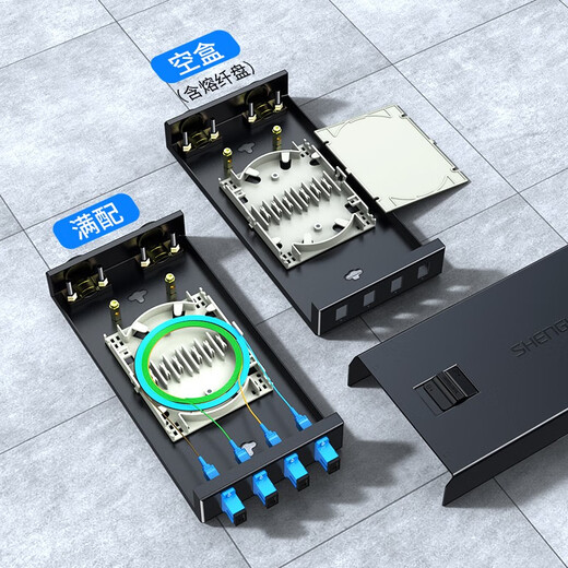胜为 光纤终端盒FBM-104KF 4口方口空盒适用于SC/LC接口通用熔接盘不含尾纤及法兰光缆出线 空盒圆口【厂家直发】 24口/芯