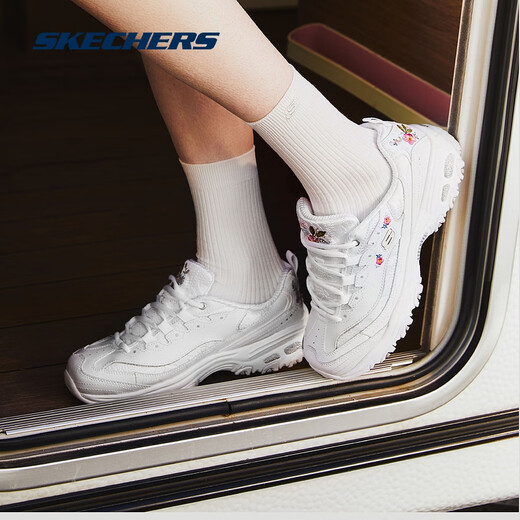 
Skechers outlets dad shoes women's shoes classic black and white panda shoes personalized snake-print thick-soled sneakers 11977-white/WHT 35 reference foot length 220mm