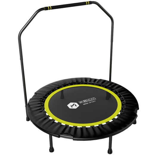 Mike trampoline children's adult home silent fitness equipment foldable training jumping bed with armrests MK9503-02 fruit green with armrests