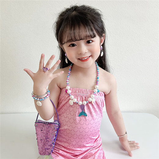 Chimera (CHIMERA) 6-piece mermaid jewelry set decorations for children, daughters, birthday gifts, birthday gifts for girls