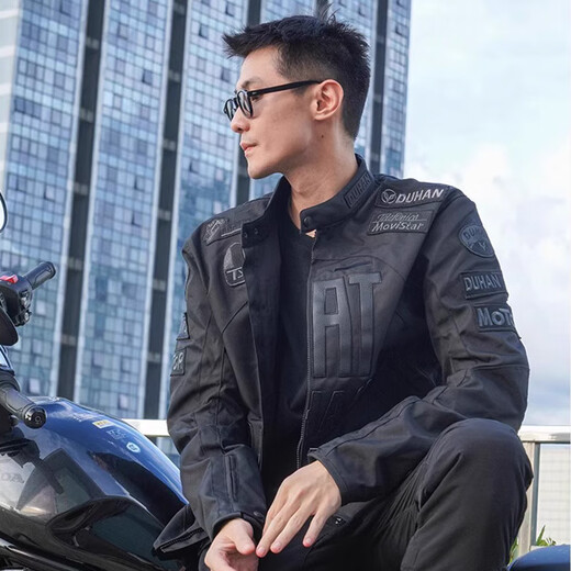 
Duhan motorcycle riding suits for men and women motorcycle four-season jacket racing suits street commuting anti-fall knight suits D-082 black tops - Honor version XL