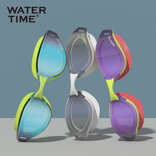 WATERTIME swimming goggles for men and women, adult anti-fog coating, professional racing swimming myopia glasses, swimming cap set, swimming equipment, Paris night, myopia 300 degrees