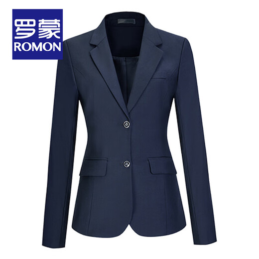 ROMON suit suit for men and women, customized business professional formal wear, sales interview, hotel 4S store work suit suit group purchase (men's style) navy = suit + trousers + blue shirt. To customize your own matching size, please contact customer service for remarks