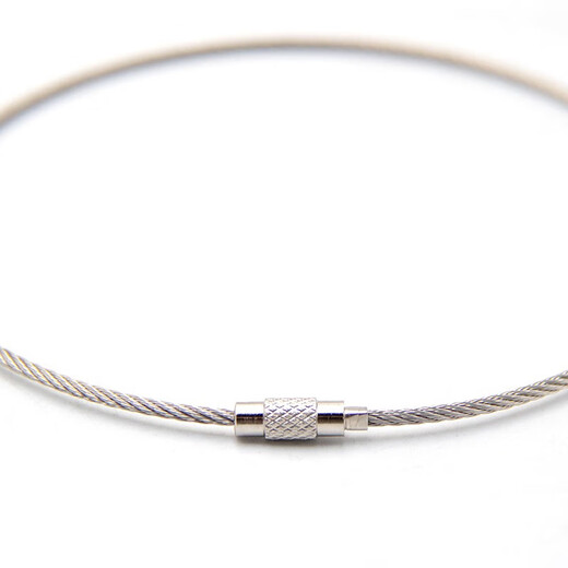 Jinguluo Today/next day delivery Wire lock buckle Wire rope key ring Stainless steel wire ring 1.5mm*20cm (10 pieces) KZS-1127