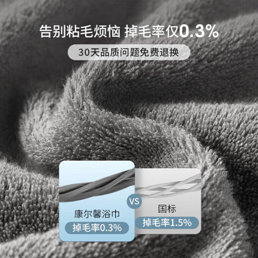 Kangerxin five-star hotel bath towel pure cotton Xinjiang long-staple cotton extra thickening men and women adult bath towel smoky rock color 800g