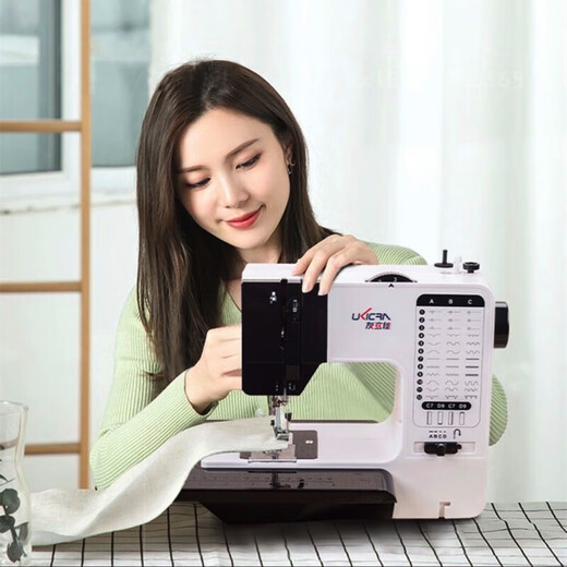 友立佳小型带锁边迷你缝纫机 全自动家用电动缝纫机 吃厚型衣车 738A高配吃厚8层布
