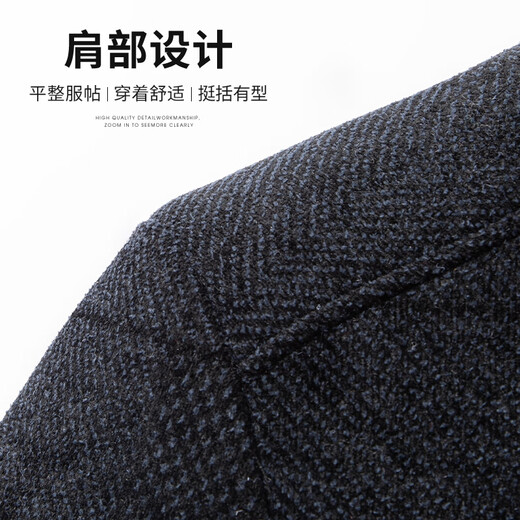 Baocai Sheep Dad winter chenille woolen coat men's coat mid-length plus fleece collar jacket middle-aged and elderly men's clothing