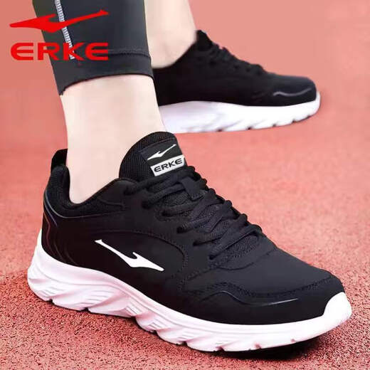 HONG XING brand broken code spring and summer men's leather surface comfortable casual wear-resistant mesh breathable [2288 black and white leather surface] 38