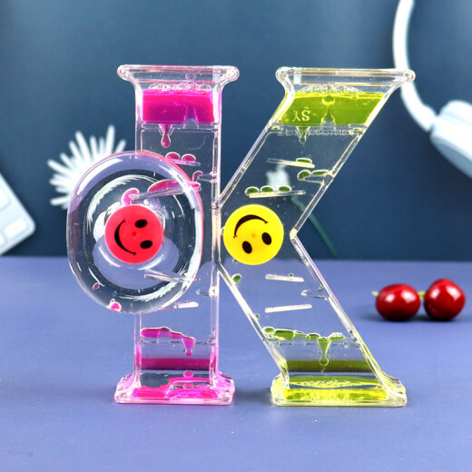 Cartoon desktop ornaments ok shape liquid oil leak hourglass timer water drop hourglass creative festival birthday ok football