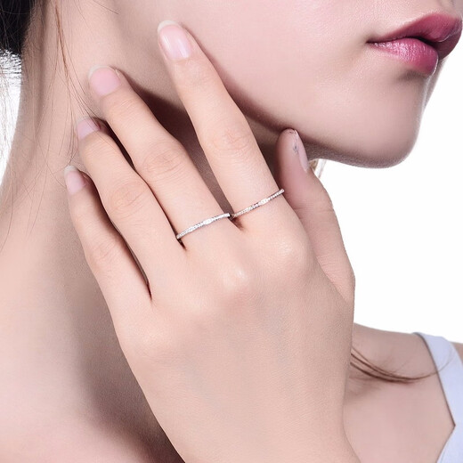 Zokai Diamond Ring Diamond Ring Fashion Row Ring Women's Ring Row Diamond Row Ring Tail Ring Fashion Gold Gift for Girlfriend White 18K Gold Please inquire customer service for the ring number before placing an order