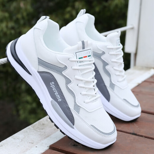 Changxiang Huili men's shoes 2025 new summer breathable running soft sole sports men's versatile casual board shoes heighten shoes men's black 42

