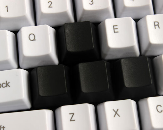 PBT个性OEM高度机械键盘键帽MX轴红色彩色无刻ESC WASD彩色方向键 WASD黑色（四颗）