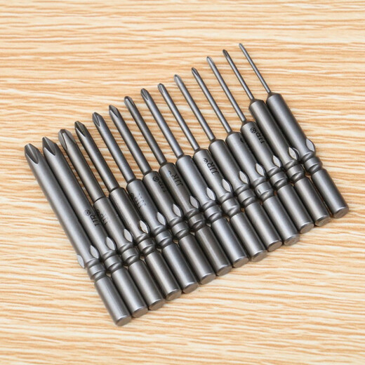 JY801 Cross Electric Bit Strong Magnetic Hardened Electric Bit Tip Electric Screwdriver Bit S2 Steel Electric Screwdriver Bit 5MM Handle 5*60*1.2*25*00#