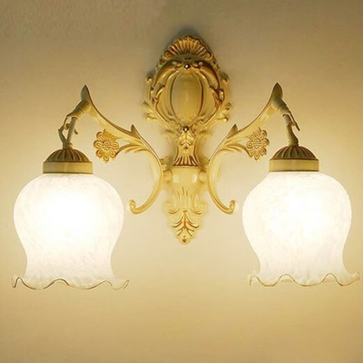 Yilin wall lamp bedroom wall bedside lamp simple modern creative European American American led living room aisle stair lamp 911-2+9W light source three-color light