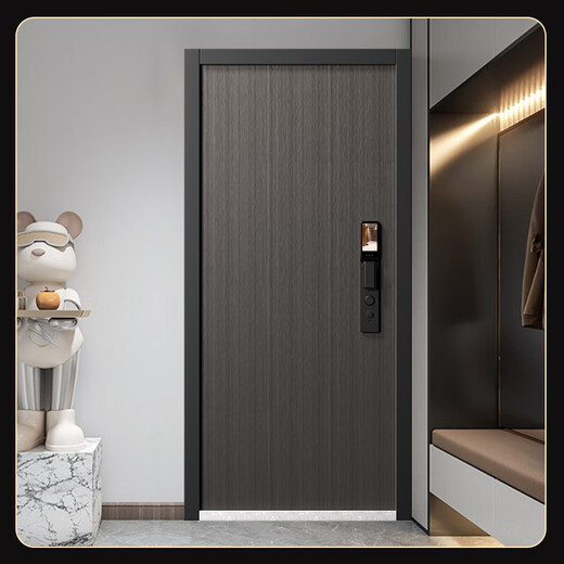 Oudile (Oudile) Songya Wood Grain Актирническая дверь входная дверь Высшая иерархия перемычки + 2150*1050 + видимый кошачий глаз