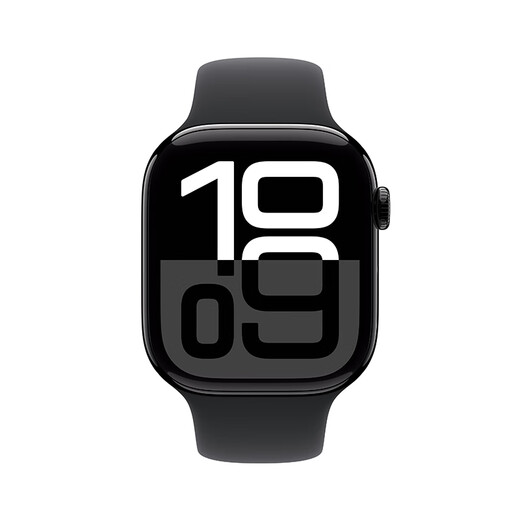 Apple Watch Series 10 Smart Watch 46 mm Metal de aluminio negro brillante Correa de deportes negros S/M [Honey Cellular] MWYJ3CH/B