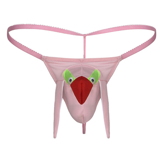 Ye Zimei men's sexy underwear with thong role-playing cartoon creative funny sexy underwear bird head T-pants orange one size