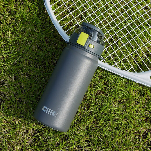 Xile thermos cup 316 stainless steel high-looking men and women outdoor fitness sports double drink bouncing cup snowball white 600ml